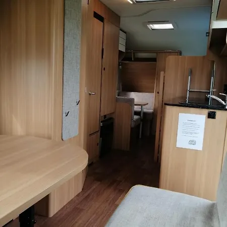 אתר קמפינג Mietwohnwagen Auf Dem Campingplatz Westerkoog Bei Busum *